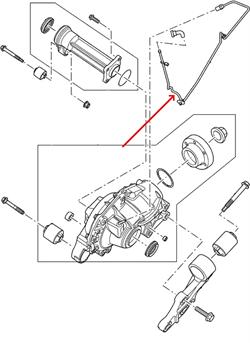 Land Rover differentiale udluftnings slange LR028144
