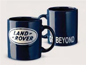 Land Rover krus med i l�kker bl� glasering med Land Rover logo