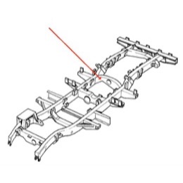 Land Rover chassis tværvange for Serie biler - 109"