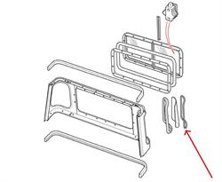 Land Rover rude låseliste for truckcab bagerste hjørne - CHB500040