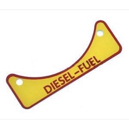 Land Rover tankpåfyldnings emblem med "Diesel - Fuel" påskrift til Defender og Serie biler