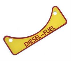 Land Rover tankpåfyldnings emblem med "Diesel - Fuel" påskrift til Defender og Serie biler