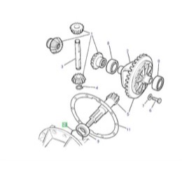 Land Rover afstands skive for differentialets spidshjul - 0,038" / 0,9652 mm