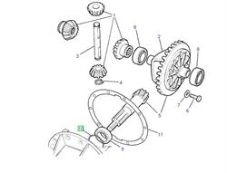 Land Rover afstands skive for differentialets spidshjul - 0,003" / 0,0762 mm.
