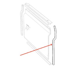 Land Rover fordør gummi dørliste - Serie 2 & 3 - forreste nederste - højre side - 395598