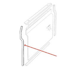 Land Rover fordør gummi dørliste - Serie 2 & 3 - forreste nederste - venstre side - 395599