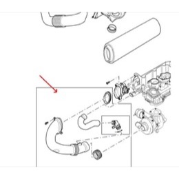 Land Rover turbo indsugnings slange for 3,0 TD6 motoren i Range Rover GCAT (2002 og frem)