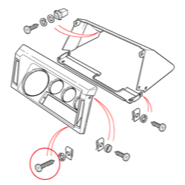 Land Rover Defender selvskærende montage skrue til instrumentbordet - AB606044L