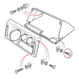 Land Rover Defender montage skrue til instrumentbordet - AB608051L