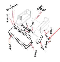 Land Rover Defender 110" bagskærm beslag til montage foran baghjulet - Højre side