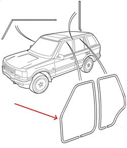 Land Rover dørliste for Range Rover P38 (1994-2002) - venstre fordør