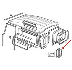 Land Rover Defender bagrude gummiliste til bagerste yderste sideruder