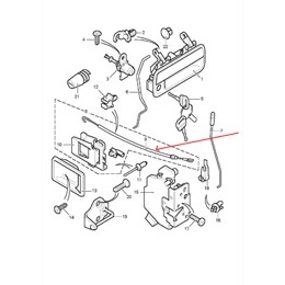 Land Rover Freelander dørhåndtag trækkabel ALR9620
