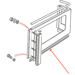 Land Rover Defender karosseri gummi tætningsliste imellem ladkant og hardtop - Venstre side - fra 2005 og frem