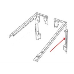 Land Rover Defender bagerste lodrette karosseri kantliste venstre side - LR039962