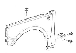 Land Rover forskærm for Range Rover L322 - Venstre side