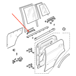 Land Rover nederste glas montage liste for Discovery 2 modellen