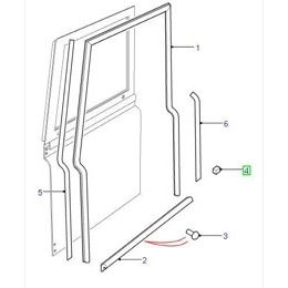 Land Rover Defender skumklods for tætning af sidedøre