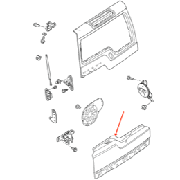 Land Rover bagklap for Discovery 3 & 4 - nederste