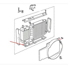 Land Rover køler ramme - nederste for 200 Tdi og 300 Tdi modeller