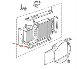 Land Rover køler ramme - nederste for 200 Tdi og 300 Tdi modeller