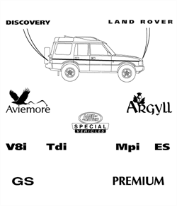 Land Rover "LAND ROVER" klistermærke til Discovery 1 kølerhjelm