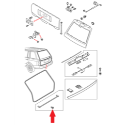 Land Rover bagklaps- og motorhjelmsliste monteringsklips for den nederste gummiliste på øverste bagklap for Range Rover L322 frem til 2013
