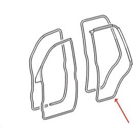 Land Rover Freelander 1 gummiliste for bagerste sidedør - Venstre side