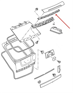 Land Rover panel for Range Rover Sport L320 øverste bagklap 