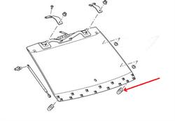 Land Rover gummi afstandsprop for Range Rover Sport øverste bagklap