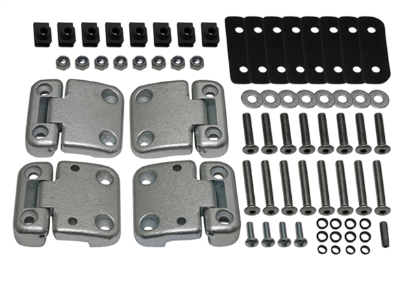 Land Rover dørhængsel sæt med rustfri bolte og montage sæt til Defender og Serie 2 & 3 - fordøre