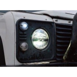 Land Rover forlygtesæt med LED kort lys, langt lys og positions lys til Defender, Serie biler og Range Rover Classic