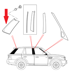 Land Rover D-Stolpe karosseri hjørne for Range Rover Sport fra 2015 og frem - Højre side