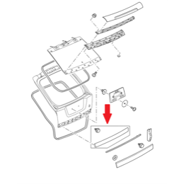 Land Rover bagklaps liste for nederste bagklap Range Rover Sport frem til 2010 - Tungsten farve