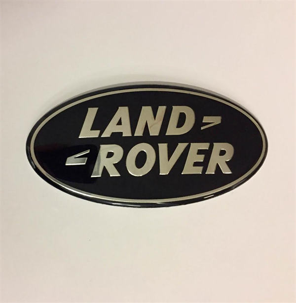 Land Rover "Land Rover" badge for front grillen på Discovery 4 - Sort med guld