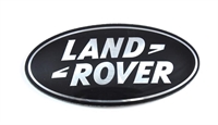 Land Rover "Land Rover" badge til front grillen på Discovery 4, New Defender L663 samt Defender SVX  - Sort med sølv - 105 mm