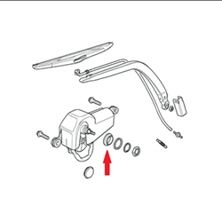 Land Rover pakning for montage af bagerste viskermotor