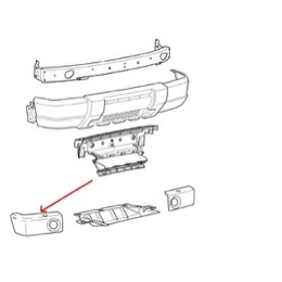 Land Rover forreste kofanger hjørne for Discovery 2 højre side uden tågelygte