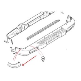 Land Rover bagerste kofanger panel for Discovery 2 modellen - venstre side