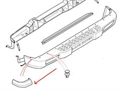 Land Rover bagerste kofanger panel for Discovery 2 modellen - venstre side