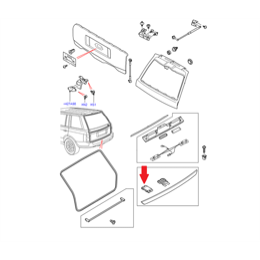 Land Rover bagklapsliste monteringsklips for den nederste liste på Range Rover L322 frem til 2010