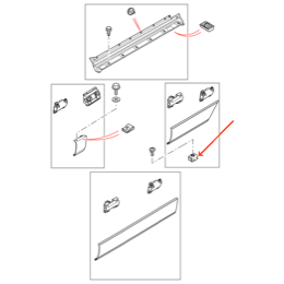 Land Rover side panel montage møtrik til Range Rover L322 (2002-2012) bagdørs paneler