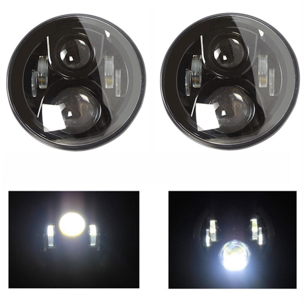 Land Rover LED forlygte med kort lys, langt lys - sæt med 2 stk.