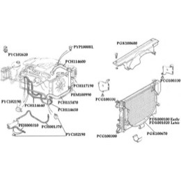 Land Rover Defender Td5 kølerslange imellem pumpe og termostat - PCH117190