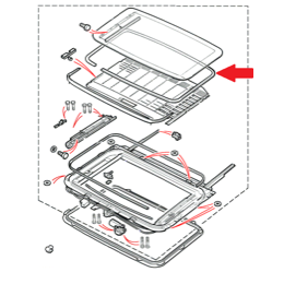 Land Rover soltags gummi tætningsliste for Freelander 1 5-dørs