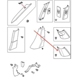 Land Rover indvendig E-Stolpe interiør panel for Range Rover L322 (2002-2012) - Venstre side