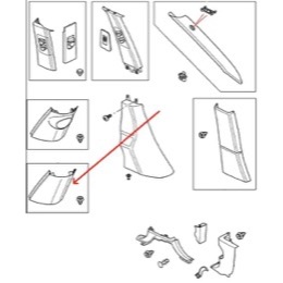 Land Rover indvendig E-Stolpe interiør panel for Range Rover L322 (2002-2012) - Højre side