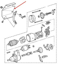 Land Rover startermotor varmeskjold for 200 TDI Discovery 1 turbo lader