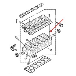 Land Rover Td5 styretap for topstykket i Defender og Discovery 2 Td5 - Øverste topstykke del