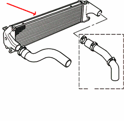 Land Rover intercooler for Range Rover P38 2,5 D (1994-2002)